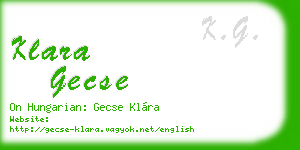 klara gecse business card